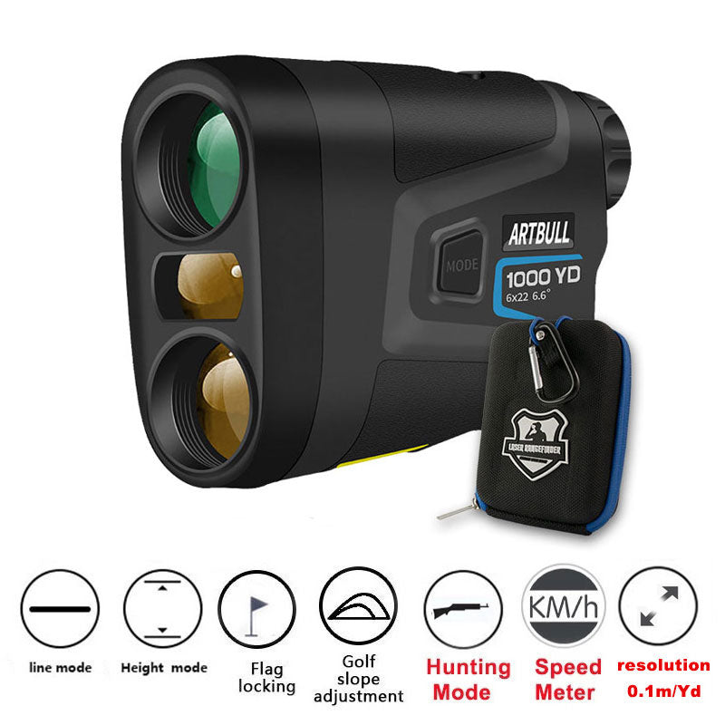 Golf Laser Rangefinder 1000M - 650M Telescope with Flag-Lock Slope Pin Distance Meter